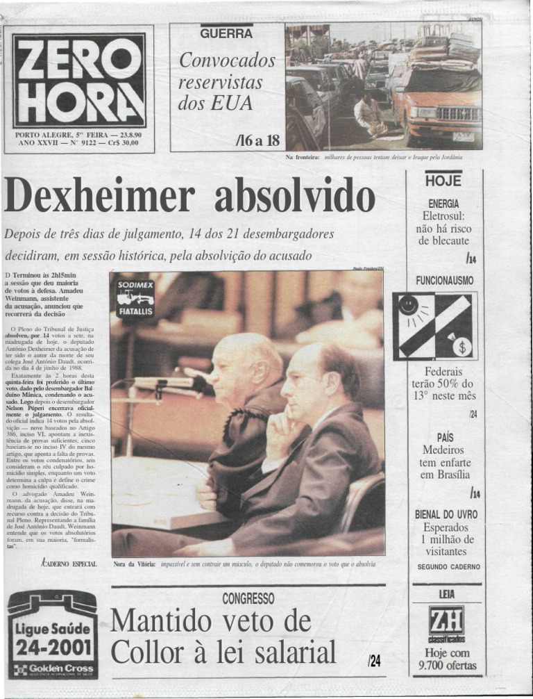 Absolvição de Antônio Dexheimer | PDF | Acusação | Governo