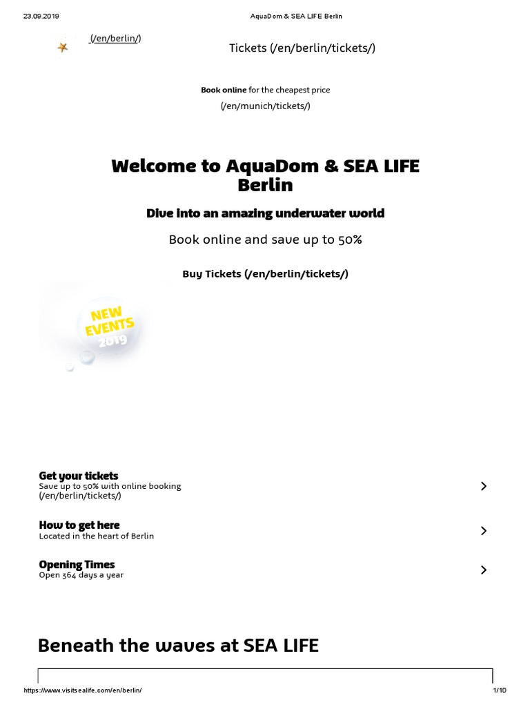Берлин AquaDom & SEA LIFE Berlin PDF Nature