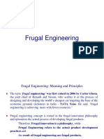 Frugal Engineering: Core Concepts and Principles