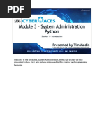 CyberAces Module3-Python 1 Intro