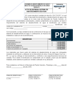 Acta de Entrega Sistema de Abastecimiento de Agua