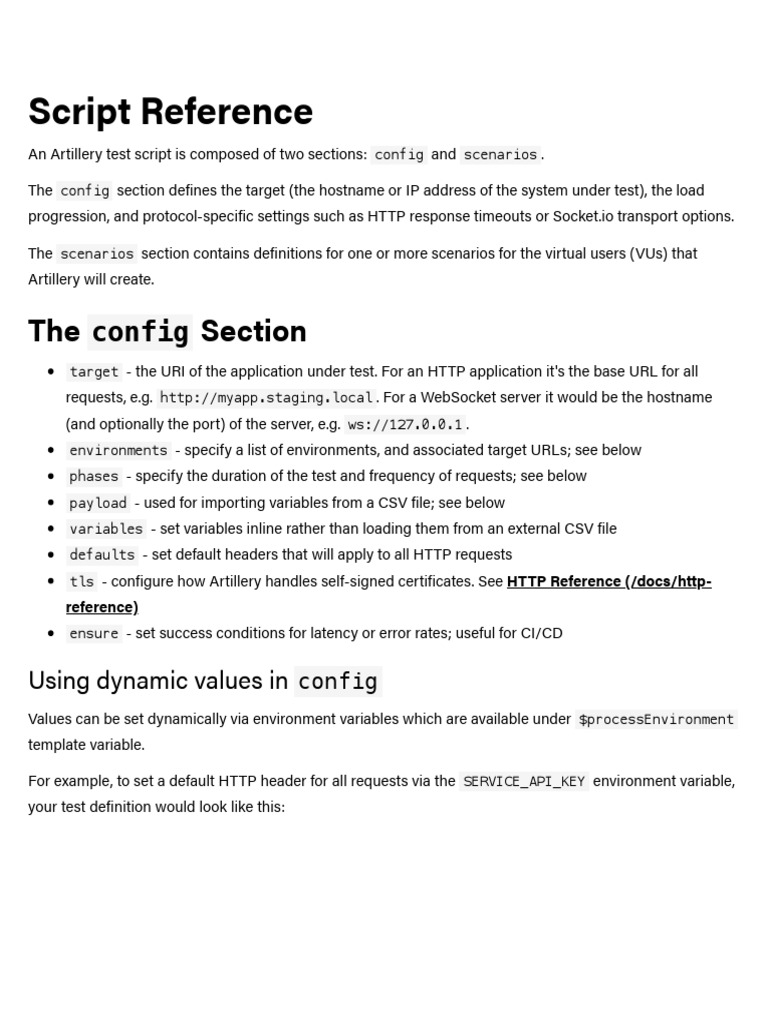 Artillery Load Testing Script Guide | PDF | Hypertext Transfer Protocol ...