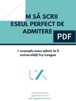 Cum Să Scrii Eseul Perfect de Admitere - Upgrade Academy PDF