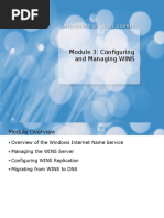 Module 3: Configuring and Managing WINS