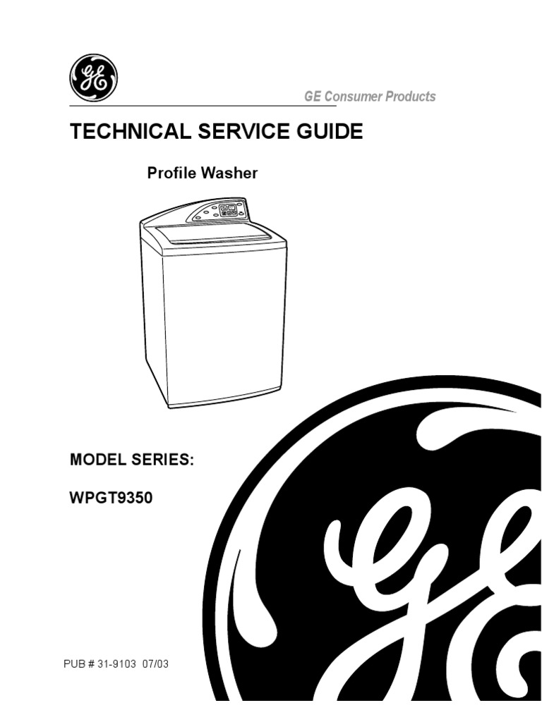 319103 GE Profile Washer Service Manual PDF Washing Machine