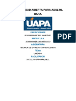 Tarea 1 y 2 Tecnica de Entrevista Psicologica