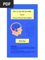 How To Tap The Incredible Secret Powers of Your Mind | PDF ...