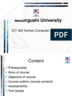 Mulungushi University: ICT 462 Human Computer Interaction