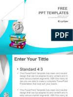 Alarm Clock and Books Education PPT Templates Standard