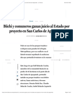 A01 - Büchi y Comuneros Ganan Juicio Al Estado Por Proyecto en San Carlos de Apoquindo - La Tercera