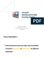 Çalışan Memnuniyetinin Ölçümlenmesi 