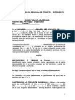 Acta Audiencia Publica Segunda de Tramite