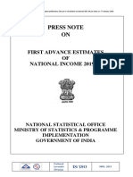 First Advanced Estimates of National Income 2019-20