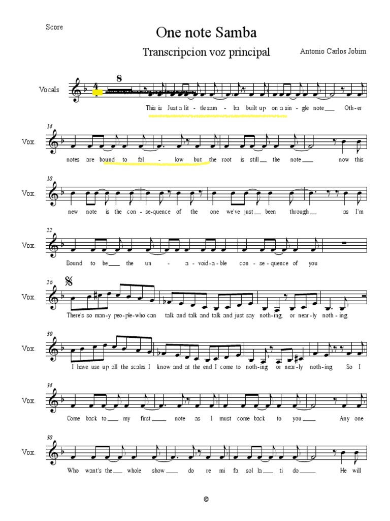 One Note Samba PDF | PDF