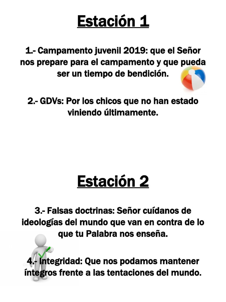 Oraciones para el Campamento Juvenil | PDF | Relaciones personales ...