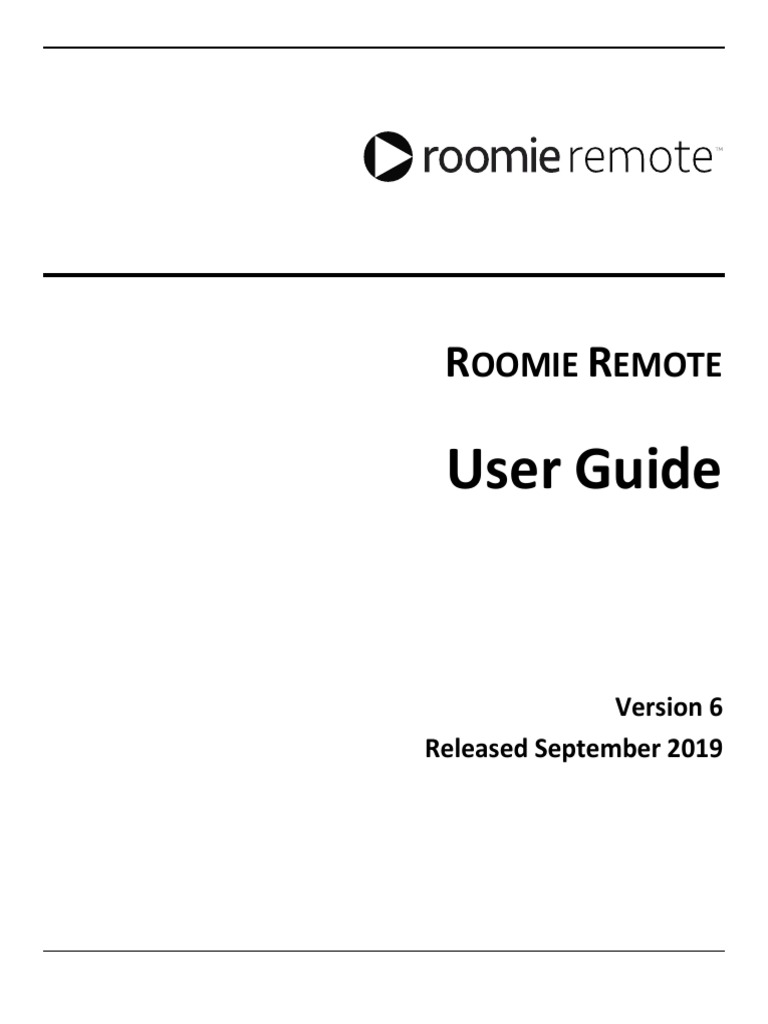 Roomie Remote 6 User