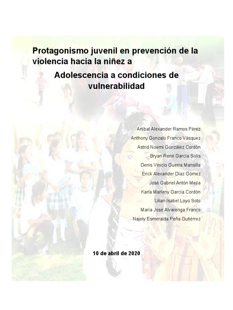 Protagonismo Juvenil en Prevención de Violencia | PDF | Liderazgo ...