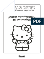 Dibujos para Colorear Hello Kitty - Coronavirus (ES)