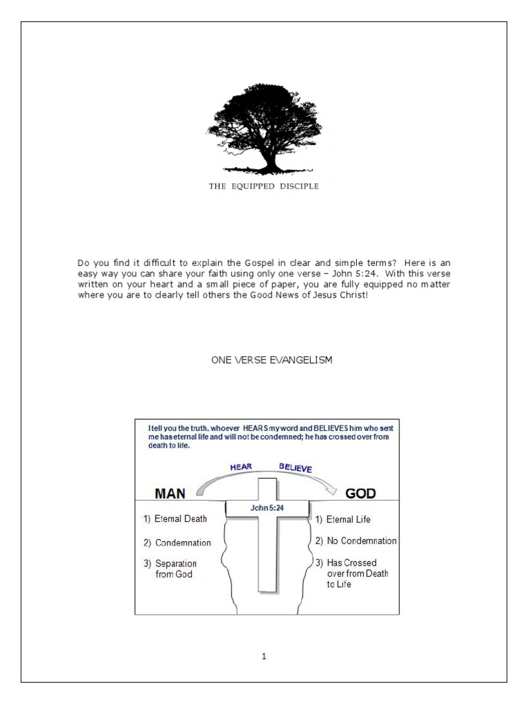 One Verse Evangelism Guide | PDF | Eternal Life (Christianity) | Jesus