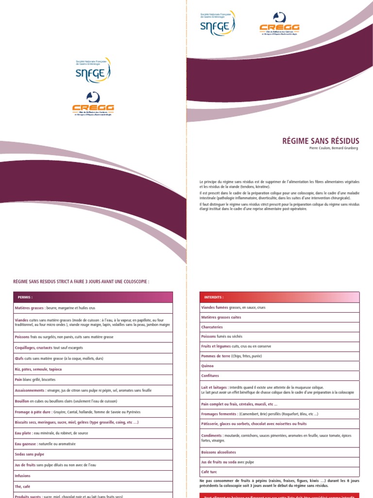 Documents Regime Sans Residus Pdf Sauce Viande