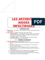 Les Arthrites Aigues Infectieuses