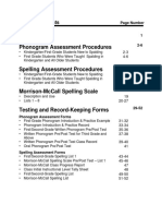 Phonogram Assessment Procedures: Page Number