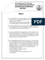 Mechanical Engineering Department Refrigeration & Air Conditioning (ME 434) Sheet 1