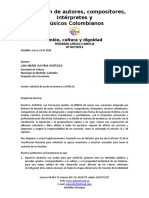 Carta Solicitud Secretaria Cultura Municipio 2020