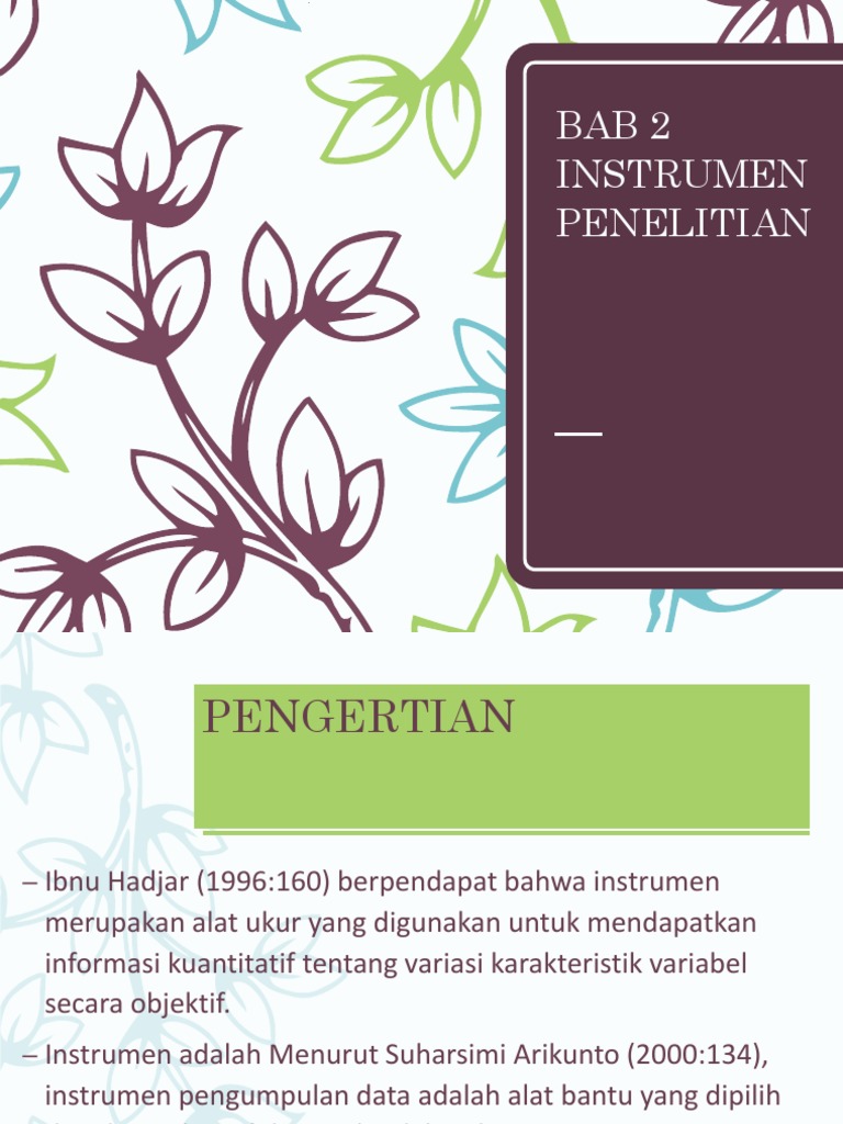 3 Instrumen Penelitian PDF | PDF