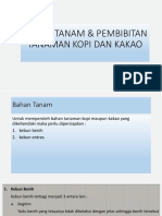 Bahan Tanam & Pembibitan Tanaman Kopi Dan Kakao