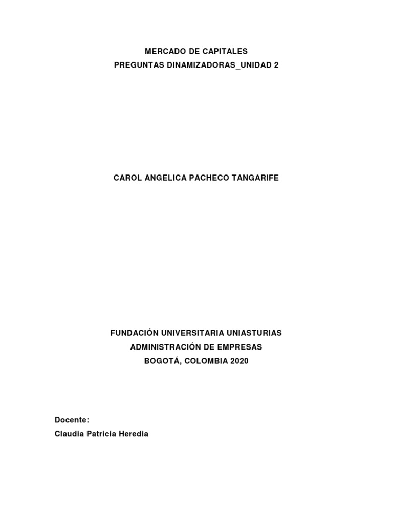 Participantes en el Mercado de Capitales | PDF | Deuda gubernamental ...