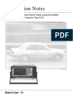 Application Notes: Measurement of Vehicle Exterior Noise Using The Portable Real-Time Frequency Analyzer Type 2143