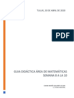 GUÍA DE MATEMÁTICAS 7. Semana 8 A La 10. Periodo 1 PDF