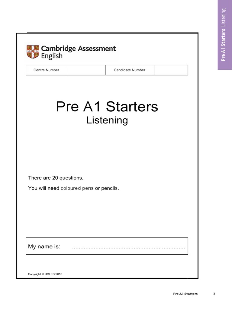 Starters Sample Test 2 | PDF