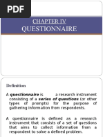 Ch-4 Questionnaire