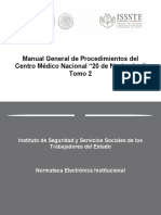 Manual General de Procedimientos Del Centro Médico Nacional "20 de Noviembre" Tomo 2
