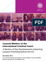 ICC Monitoring Report Cousel Matters Nov 2012