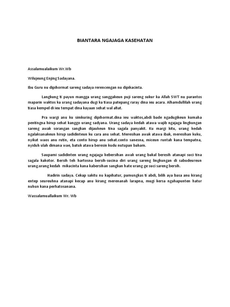 Biantara Ngajaga Kasehatan