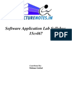 Software Application Lab Syllabus 15cvl67: Mohan Guttal