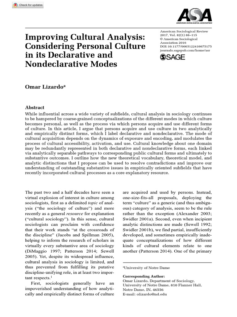Improving Cultural Analysis - Considering Personal Culture in Its ...