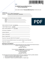 UCR Transcript Matching Form