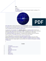 Celestial Sphere: Not To Be Confused With The of Cosmological Models in Antiquity. For Other Uses, See