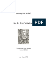 HOLBORNE, Anthony - Mr. D. Bond's Galliard (Edited by Gérard REYNE) (Guitar Music Score)