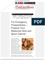 For Emergency Preparedness – Prepare Your Medicinal Herb and Spice Cabinet _