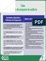 Objetivos del programa de auditoría médica