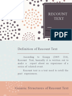 Recount Text PPT HMM