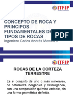 Concepto de Roca y Principos Fundamentales de Los Tipos de Rocas