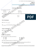 Class 6 Decimals: Choose Correct Answer(s) From The Given Choices