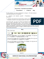 Learning Activity 1 / Actividad de Aprendizaje 1 Evidence: Blog "Presentations"