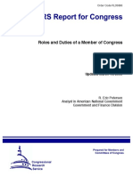 Roles and Duties of A Member of Congress: Updated March 10, 2008